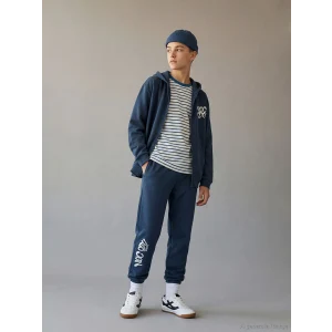 LCW Kids Lacivert NYC Baskılı Erkek Çocuk Jogger Eşofman Altı