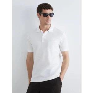 LCWAIKIKI Classic Ekru Polo Yaka Erkek Tişört