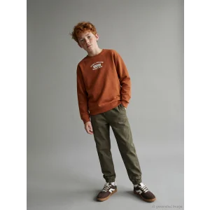 LCW Kids Haki Beli Lastikli Erkek Çocuk Jogger Pantolon