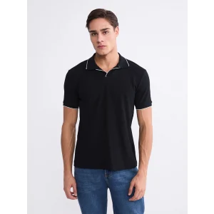 LCWAIKIKI Classic Siyah Polo Yaka Erkek Tişört