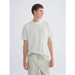 XSIDE Siyah Bisiklet Yaka Çizgili Erkek Tişört