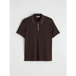 LCW Vision Kahverengi Polo Yaka Erkek Tişört