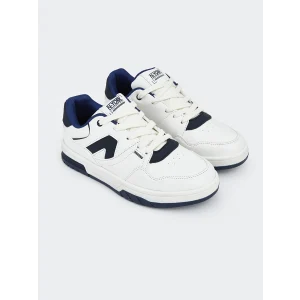 LCW STEPS Beyaz Deri Görünümlü Erkek Çocuk Spor Ayakkabı