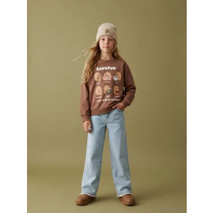 LCW Kids Mavi Wideleg Kız Çocuk Jean Pantolon