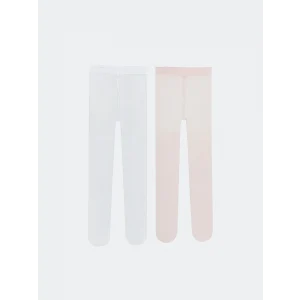 LCW Kids Pembe Basic Kız Çocuk İnce Külotlu Çorap 2li