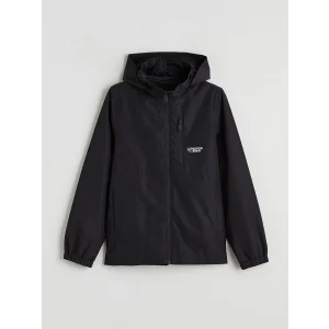 LCW Kids Siyah Su İtici Kapüşonlu Erkek Çocuk Mont