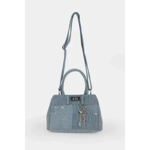 Defacto E3709AXBE2 Mavi Kadın Jean Görünümlü Omuz Çantası