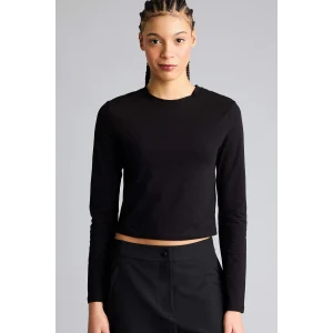 Defacto F9087AXBK81 Siyah Slım Fıt Bisiklet Yaka Sporcu Uzun Kollu Tişört