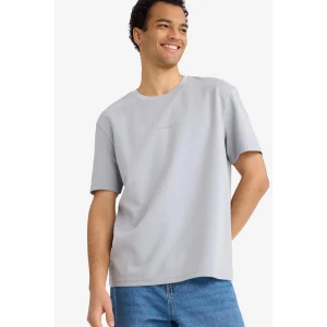 Defacto F8093AXGR130 Gri REGULAR FIT Baskılı Tişört