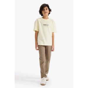 Defacto G6736A8KH158 Haki Regular Fıt Düz Paça Gabardin Pantolon Erkek Çocuk