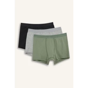 Defacto G8445A8GN425 Yeşil Penye 3lü Boxer Erkek Çocuk