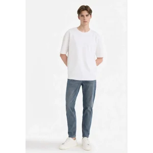 Defacto G1300AXNM84 İndigo Slim Tapered Fit Jean Pantolon