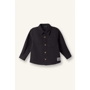 Defacto G7096A5AR138 Antrasit Polo Yaka Müslin Uzun Kollu Gömlek Erkek Bebek