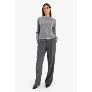 Defacto E7238AXGR394 Gri Straight Fit Palazzo Pantolon