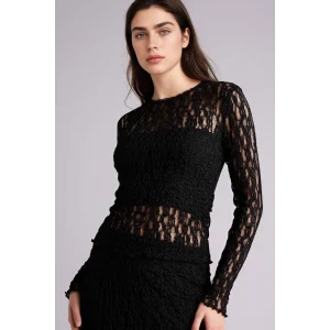 Defacto G8520AXBK81 Siyah Fıtted Dantel Bluz