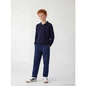 LCW Kids Lacivert Beli Lastikli Erkek Çocuk Pantolon