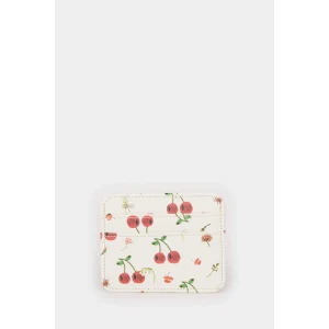 Defacto E6903AXBG26 Bej Kadın Kiraz Desenli Suni Deri Kartlık