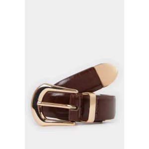 Defacto E7902AXBR2 Bordo Kadın Suni Deri Günlük Kemer