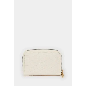 Defacto E5548AXBG26 Bej Kadın Desenli Fermuarlı Bozuk Para Cüzdanı