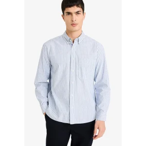 Defacto E1148AXBE177 Mavi %100 Pamuk Relax Fit Gömlek