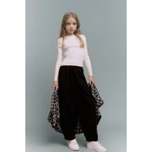 Defacto G6753A8BK27 Siyah Balloon Fit Esnek Bantlı Paça Pantolon Kız Çocuk