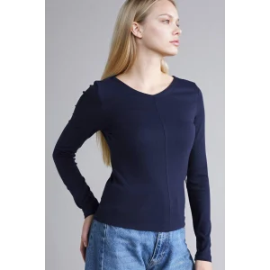 Defacto G9521AXNV251 Lacivert Slım Fıt Basıc Modal Tişört