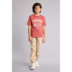 Defacto B6713A8BG732 Bej Jogger Fıt Jogger Paça Gabardin Pantolon Erkek Çocuk