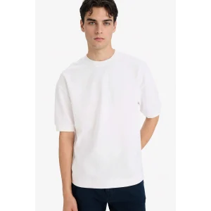 Defacto B4844AXWT34 Beyaz LOOSE FIT Nefes Alabilen Kumaş Tişört