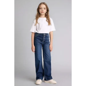 Defacto G9585A8NM34 Mavi Geniş Paça Jean Pantolon Kız Çocuk