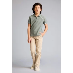 Defacto G6734A8BG716 Bej Regular Fıt Düz Paça Gabardin Pantolon Erkek Çocuk