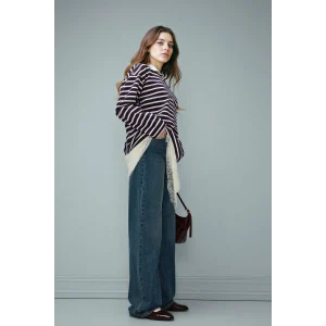 Defacto F9585AXNM28 Mavi Straıght Wıde Yüksek Bel Geniş Paça Jean Kar Yıkamalı Pantolon