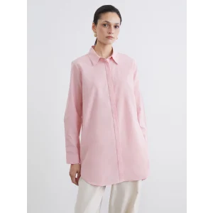 LCW Modest Pembe Dokulu Kadın Gömlek Tunik