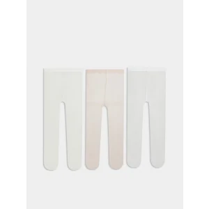 LCW baby Ekru Kız Bebek Külotlu Çorap 3lü