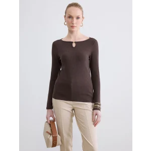 LCW EVERYDAY Kahverengi Bisiklet Yaka Kadın Body