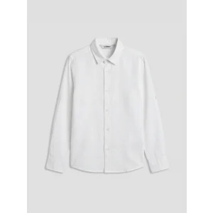 LCW Kids Beyaz Uzun Kollu Erkek Çocuk Poplin Gömlek
