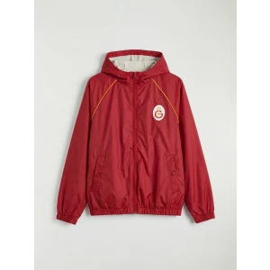 LCW Kids Kırmızı Kapüşonlu Galatasaray Lisanslı Erkek Çocuk Yağmurluk