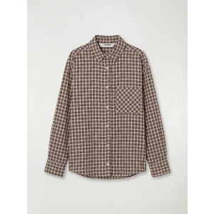 LCW Kids Kahverengi Ekose Poplin Kız Çocuk Gömlek