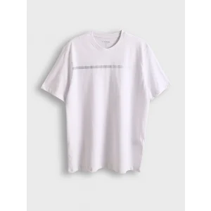 LCWAIKIKI Classic Beyaz Bisiklet Yaka Baskılı Erkek Tişört