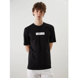 XSIDE Siyah Bisiklet Yaka Matchbox Brooklyn Baskılı Penye Erkek Tişört