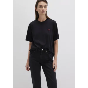 Mavi 1612122-900 Mini Mavi Logo Baskılı İnterlok Siyah Basic Tişört