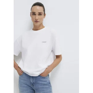 Mavi 1611309-620 Mavi Logo Baskılı Beyaz Tişört