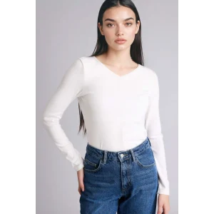 Defacto G9521AXER105 Ekru Slım Fıt Basıc Modal Tişört