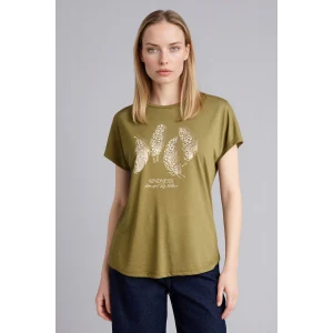 Defacto G9261AXKH21 Haki Baskılı Kısa Kollu Tişört