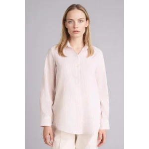 Defacto H0909AXBG760 Bej Regular Fıt Flamlı Pamuk Tunik