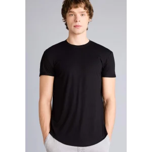 Defacto N2104AZBK81 Siyah Long Muscle Fit Bisiklet Yaka Kısa Kollu Tişört