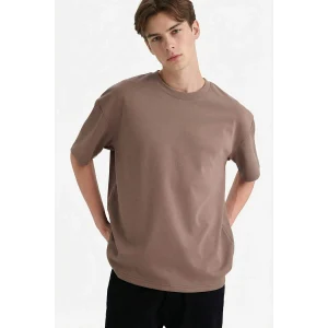 Defacto X3926AZBN571 Kahve Nefes Alabilen Oversize Tişört
