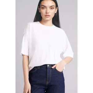 Defacto C0099AXWT36 Beyaz Oversıze Basıc Penye Tişört
