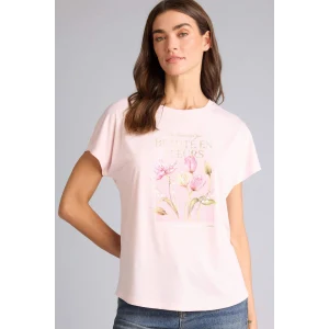 Defacto H1397AXPN671 Pembe Regular Fıt Çiçekli Tişört