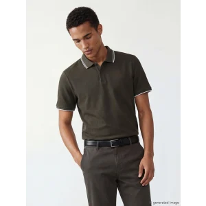 LCW Vision Haki Polo Yaka Erkek Tişört