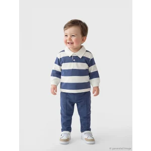 LCW baby Ekru Erkek Bebek Polo Yaka Tişört ve Pantolon